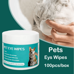 100pcs pet tear stain remover wipes gentle eye cleaning wipes for cats & dogs