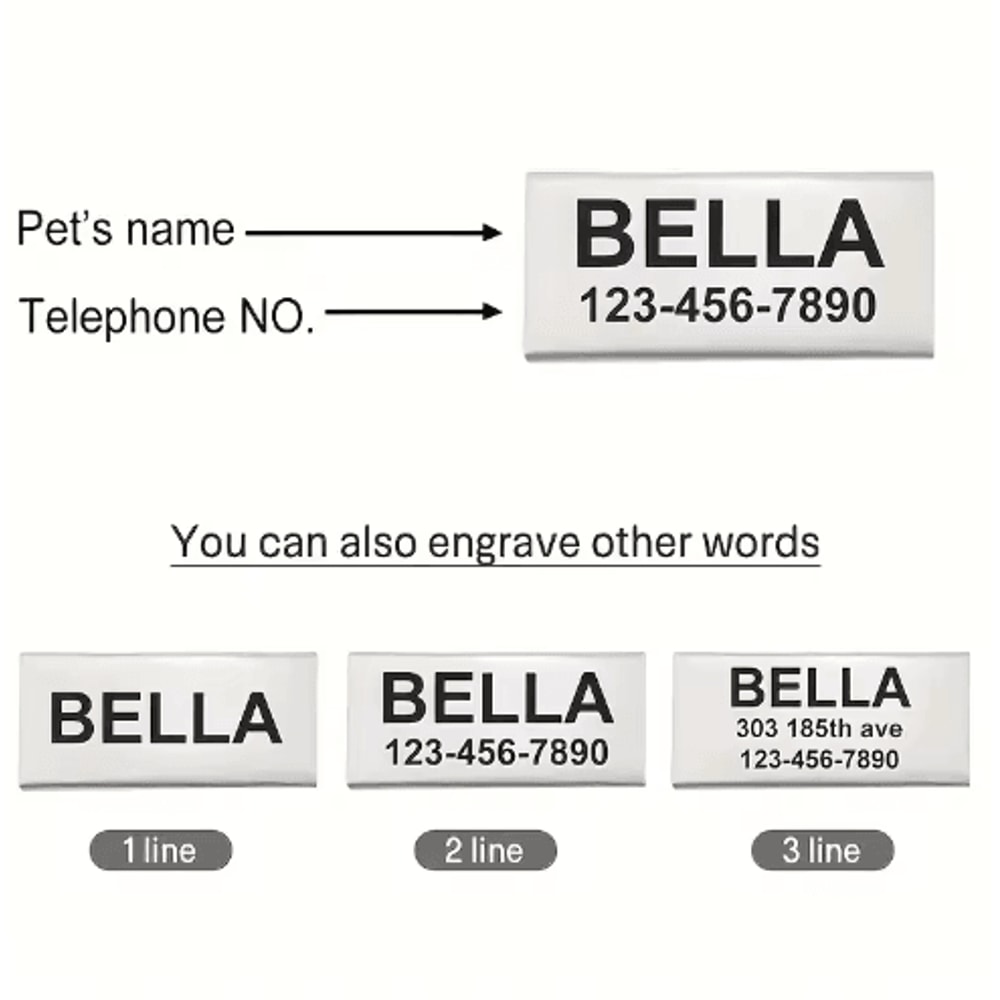 Personalized Cat Collar With Bell Custom Engraved Name Tag Collar For Cats Kittens 7