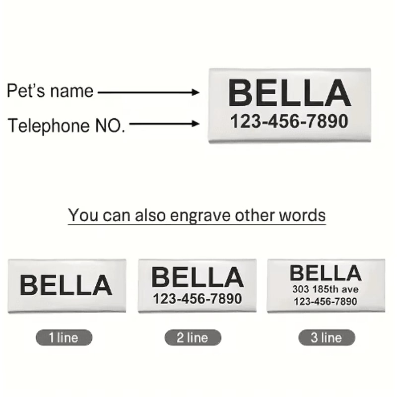 Personalized Cat Collar With Bell Custom Engraved Name Tag Collar For Cats Kittens 7