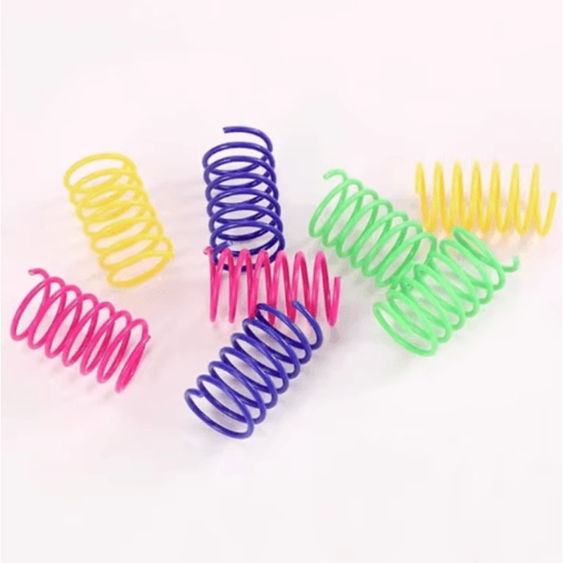 Interactive Cat Spring Toy Set Colorful Cat Spring Toys For Indoor Hunting Play 3