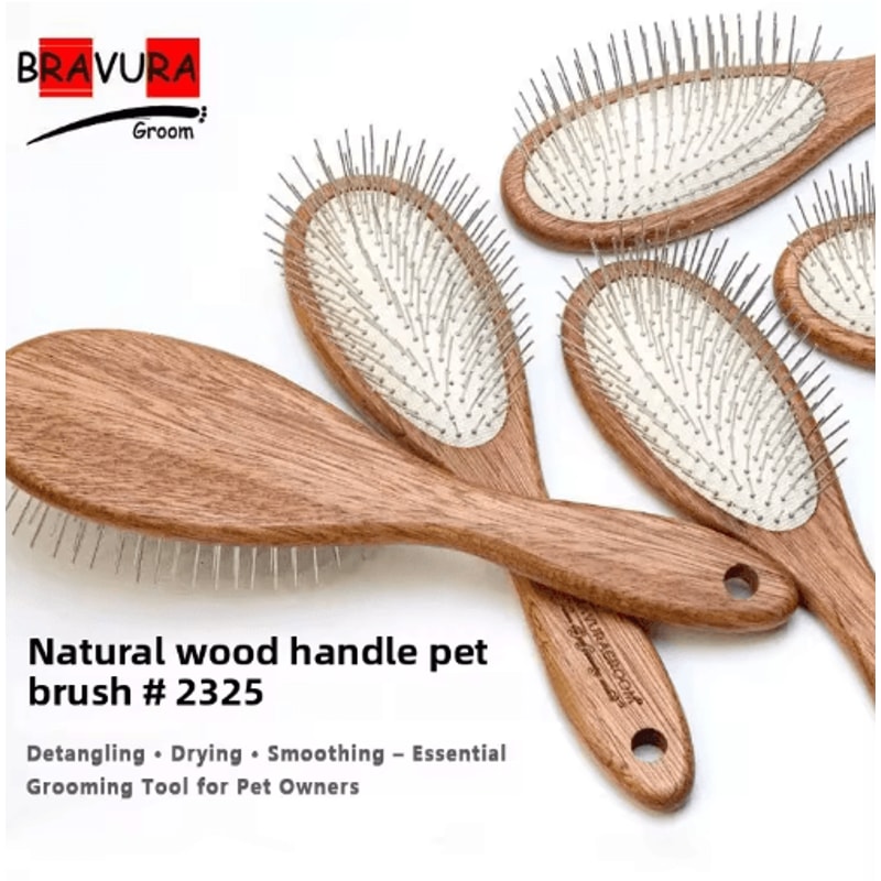 LongPin Pet Grooming Slicker Brush Deshedding Brush For Cats Dogs With Gentle Cushion Comb 0