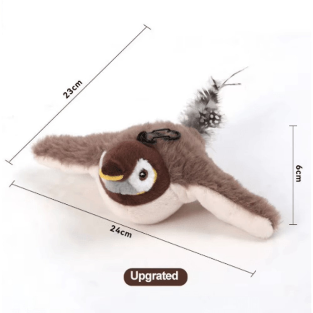 Rechargeable Interactive Flapping Bird Cat Toy Interactive Cat Toy With Chirping Sounds Catnip Poc 3