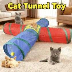collapsible cat tunnel play tube cat tunnel for indoor & outdoor exercise, hiding & interactive play