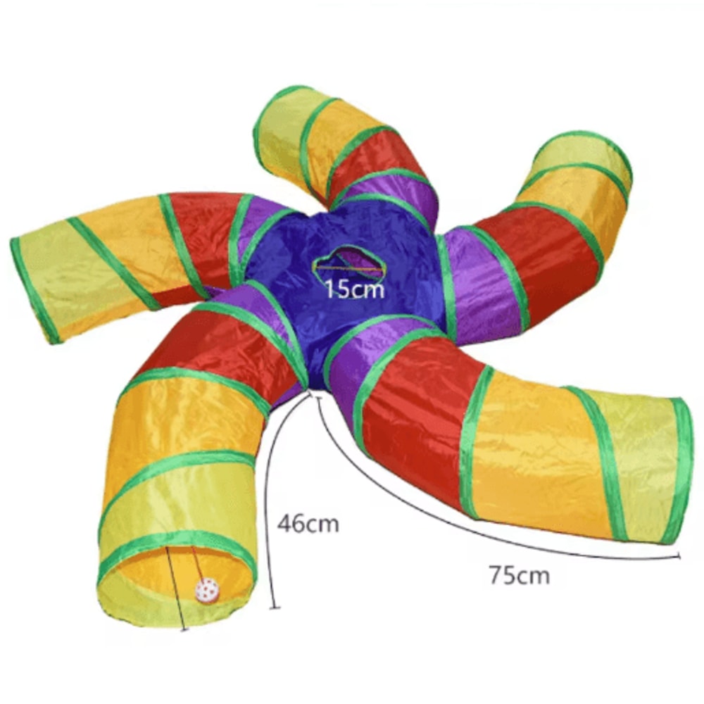 Collapsible Cat Tunnel Play Tube Cat Tunnel For Indoor Outdoor Exercise Hiding Interactive Play 3