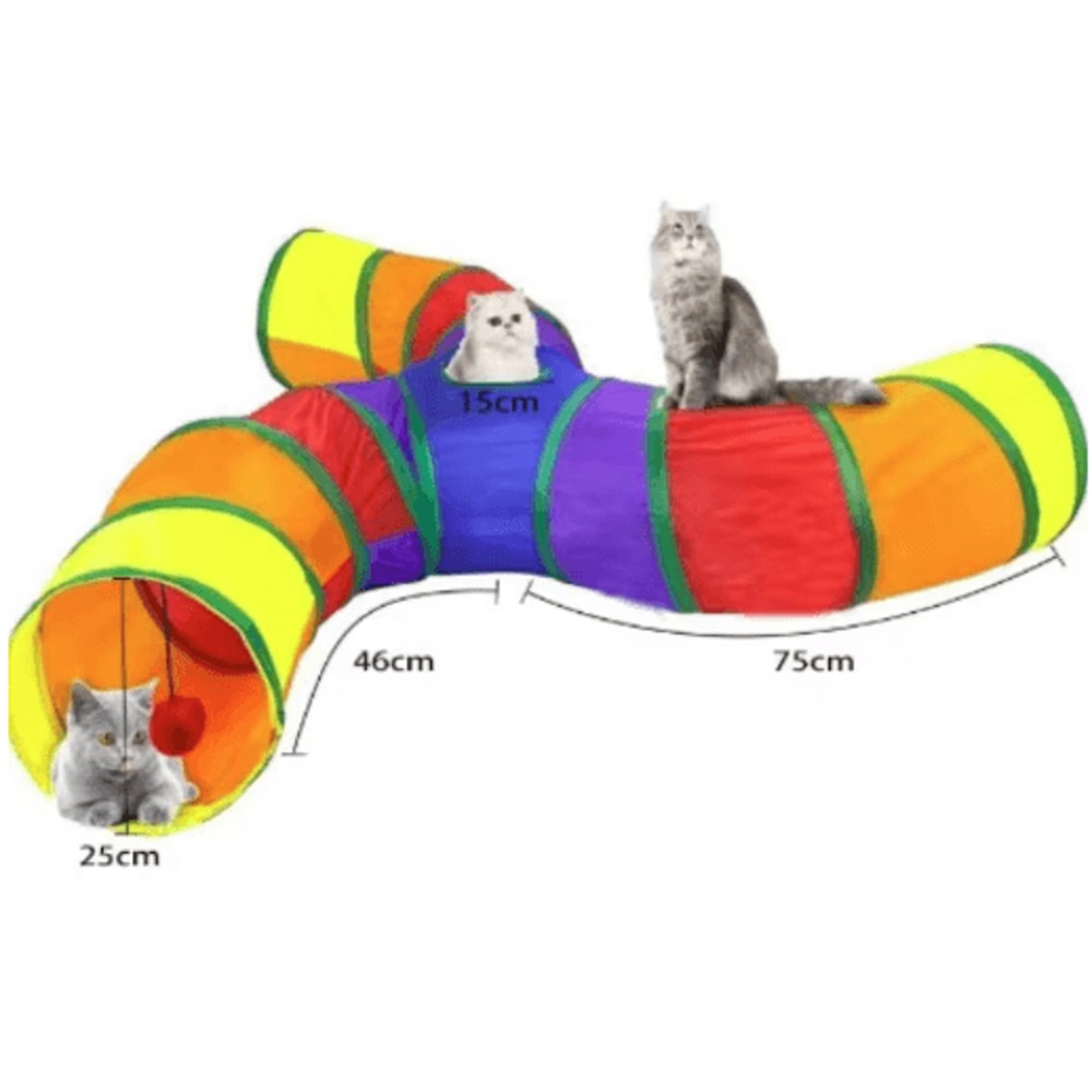 Collapsible Cat Tunnel Play Tube Cat Tunnel For Indoor Outdoor Exercise Hiding Interactive Play 5
