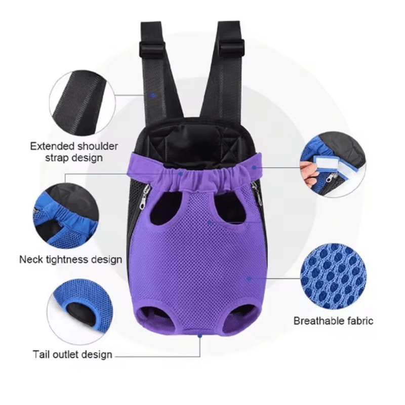 Breathable Mesh Pet Carrier Backpack Pet Carrier Backpack For HandsFree Travel With Cats Small Dog 5