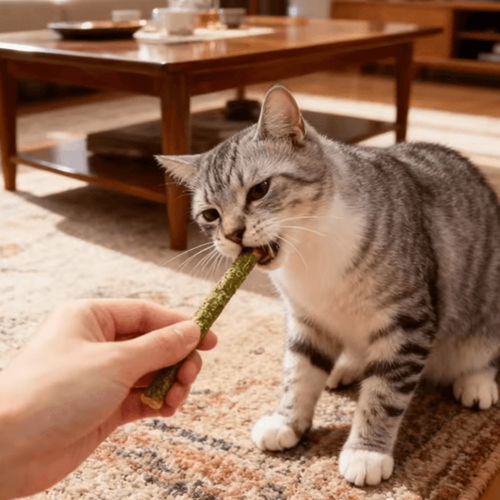 Natural Silvervine Cat Chew Sticks Set Silvervine Cat Sticks For Dental Care Play Enrichment 3