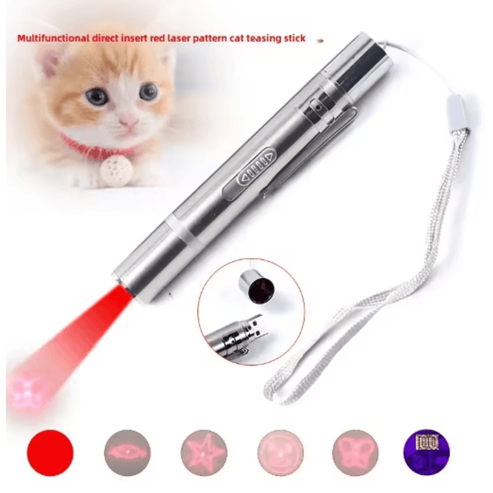 Multifunction Laser Cat Toy Pen Laser Cat Toy With Interactive Light Patterns For Indoor Play 1