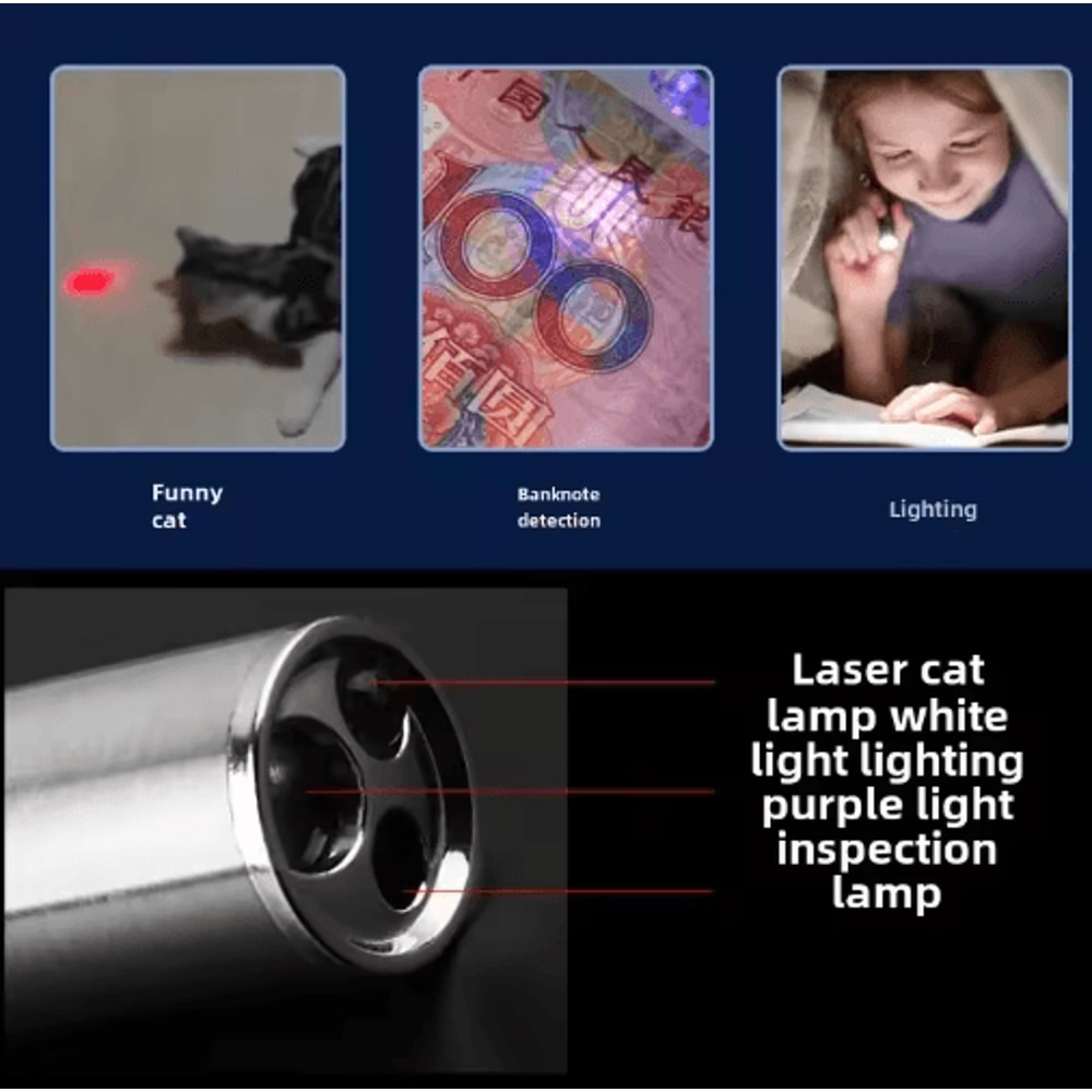Multifunction Laser Cat Toy Pen Laser Cat Toy With Interactive Light Patterns For Indoor Play 4