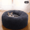 Round Plush Cat Bed Cat Bed With Semi Enclosed Design For Warmth Comfort Secure Sleep 4