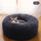 Round Plush Cat Bed Cat Bed With Semi Enclosed Design For Warmth Comfort Secure Sleep 4