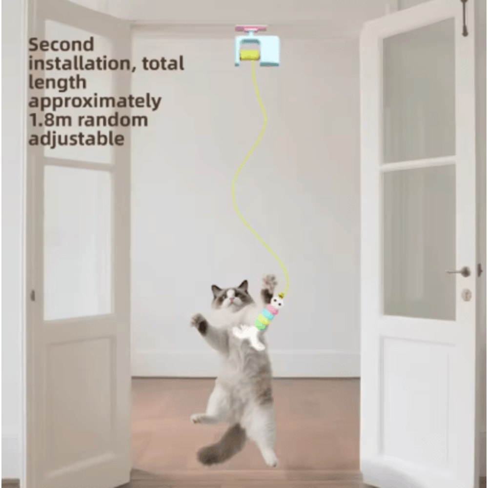 Smart Hanging Cat Toy Interactive Cat Toy With Electric Motion Scratch Rope For SelfPlay Fun 8