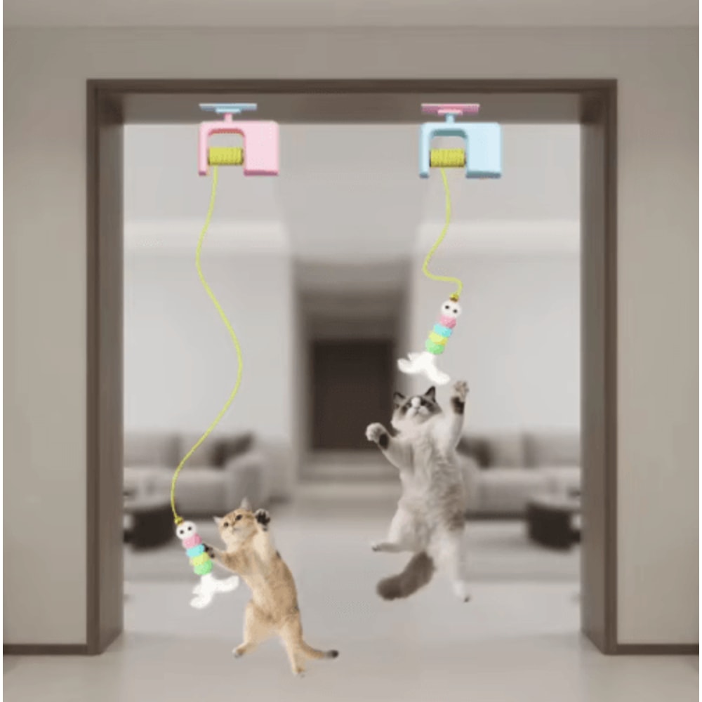 Smart Hanging Cat Toy Interactive Cat Toy With Electric Motion Scratch Rope For SelfPlay Fun 9