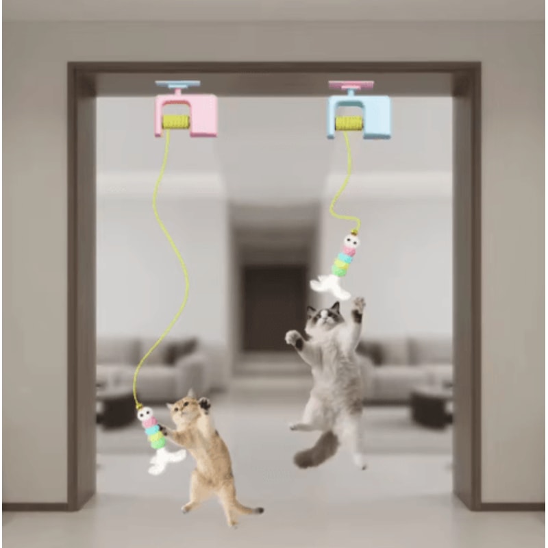 Smart Hanging Cat Toy Interactive Cat Toy With Electric Motion Scratch Rope For SelfPlay Fun 9