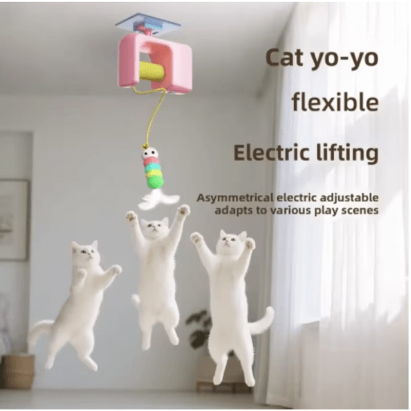 Smart Hanging Cat Toy Interactive Cat Toy With Electric Motion Scratch Rope For SelfPlay Fun 0