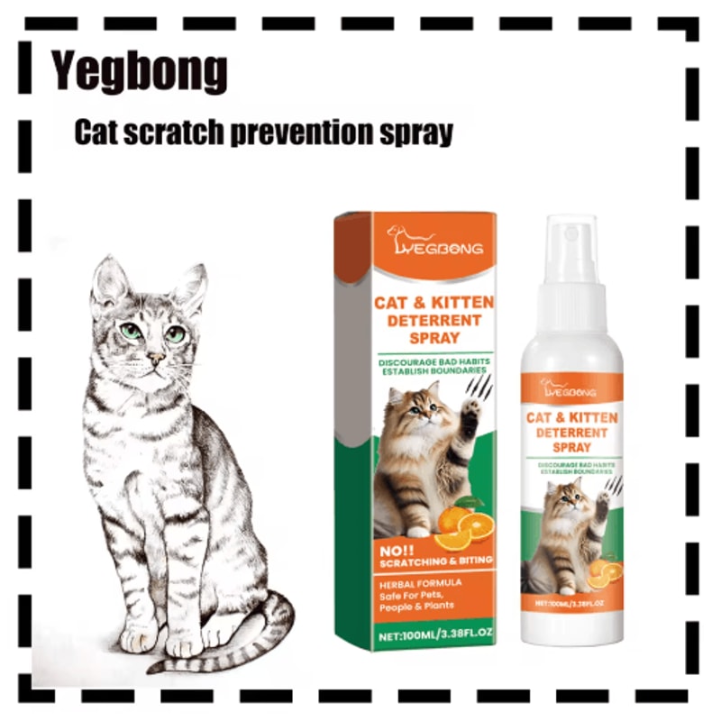 Pet AntiScratch Training Spray Cat Scratch Deterrent Spray For Furniture Protection Behavior Train 0