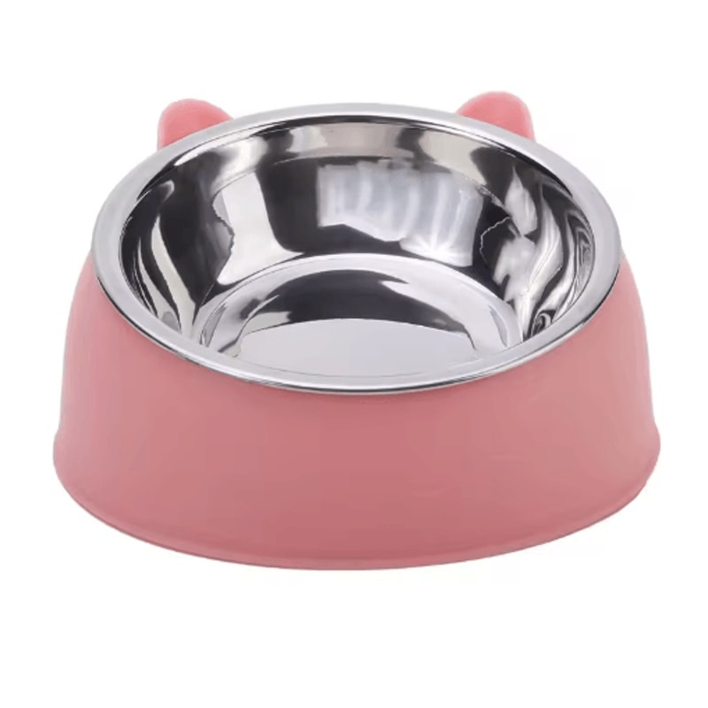 Elevated Stainless Steel Cat Feeding Bowl Cat Bowl With Ergonomic Inclined Design For Comfortable E 1