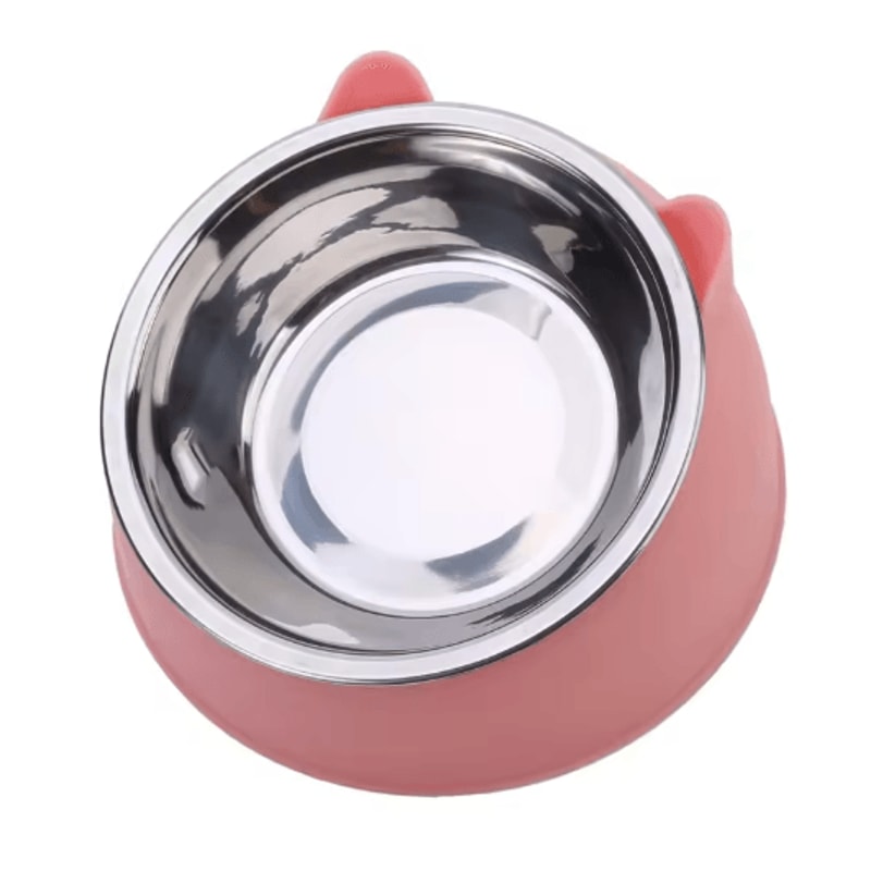 Elevated Stainless Steel Cat Feeding Bowl Cat Bowl With Ergonomic Inclined Design For Comfortable E 6