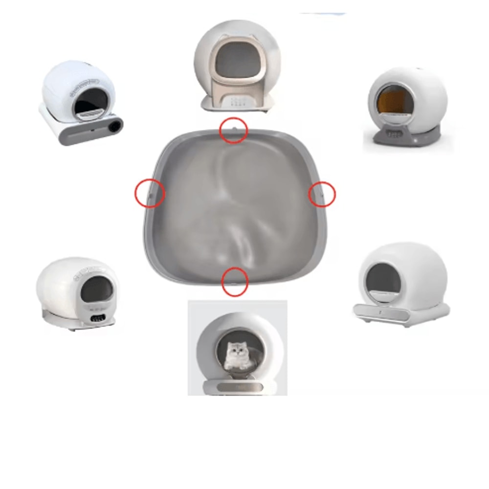 Automatic Cat Litter Box Silicone Collection Pad Cat Litter Mat For Cleaner Floors Easy Waste Mana 4