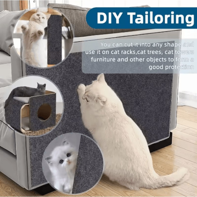 SelfAdhesive Cat Scratching Pad Cat Scratching Pad For Furniture Protection DIY Scratching Areas 5