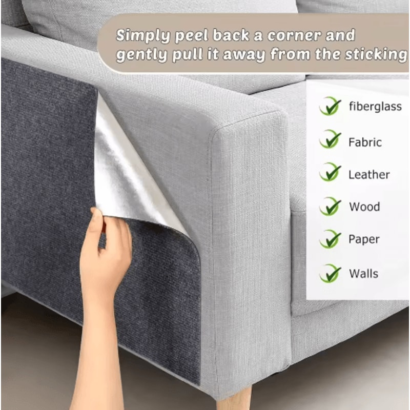 SelfAdhesive Cat Scratching Pad Cat Scratching Pad For Furniture Protection DIY Scratching Areas 6