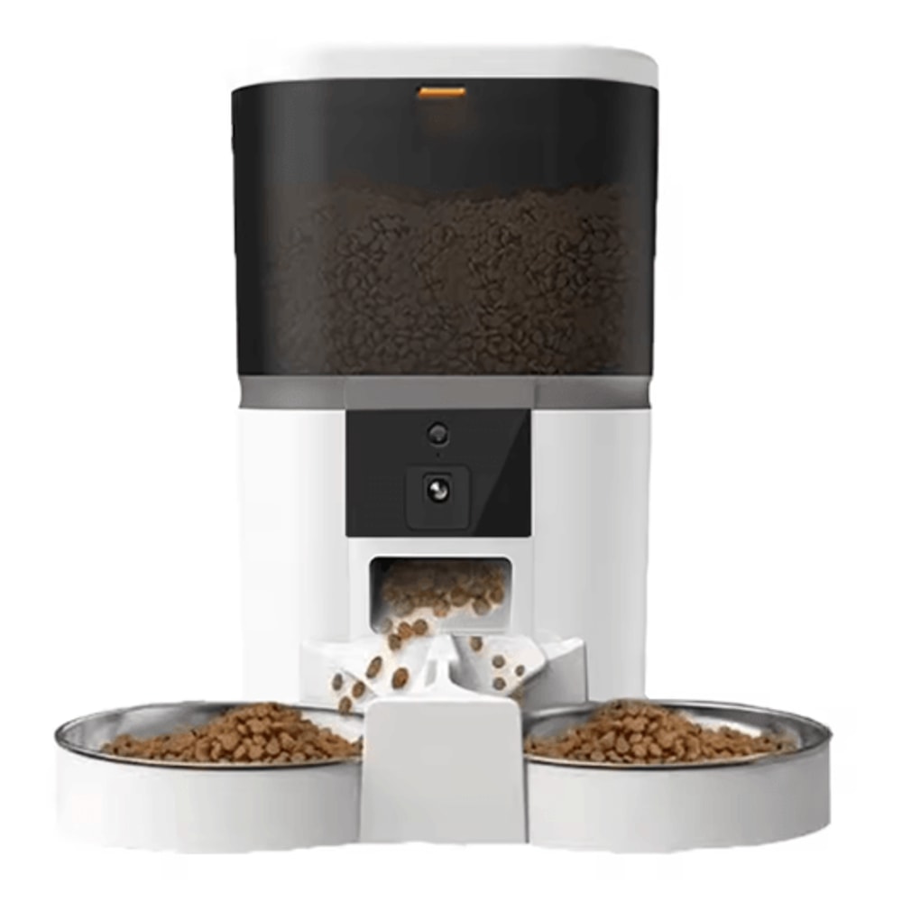Smart Automatic Pet Feeder With Camera Automatic Cat Feeder With Timed Feeding HD Monitoring Dual 3