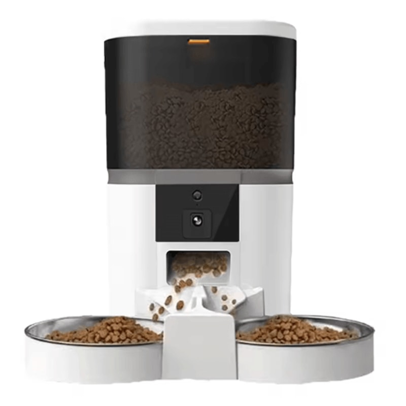 Smart Automatic Pet Feeder With Camera Automatic Cat Feeder With Timed Feeding HD Monitoring Dual 3