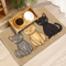 1pc NonSlip Cat Pattern Pet Feeding Mat Leakproof Easy To Clean Waterproof Surface To Prevent Stain 0