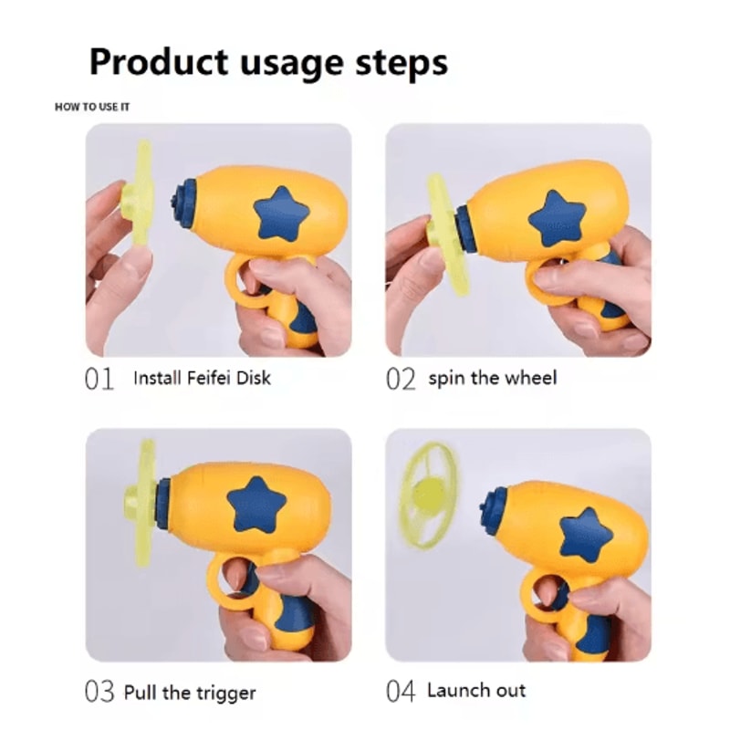 Flying Disc Launcher Cat Toy Interactive Cat Toy For Chasing Hunting Active Play 8