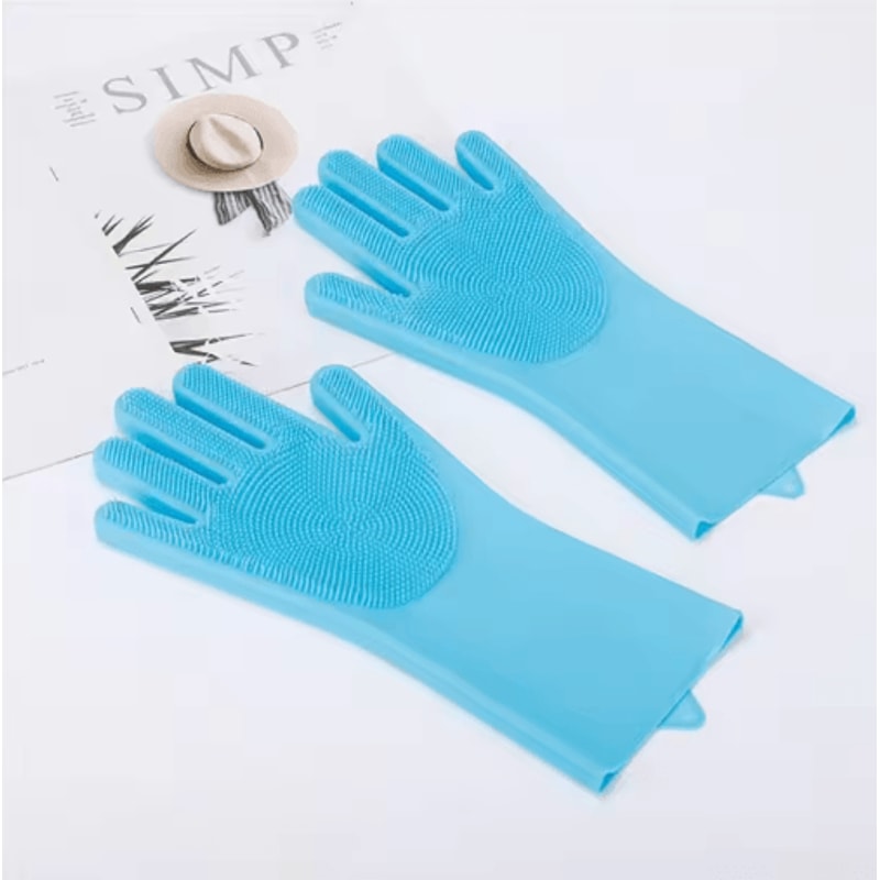 Magic Silicone Pet Bathing Glove Pet Grooming Glove For Bathing Deshedding Gentle Massage 1