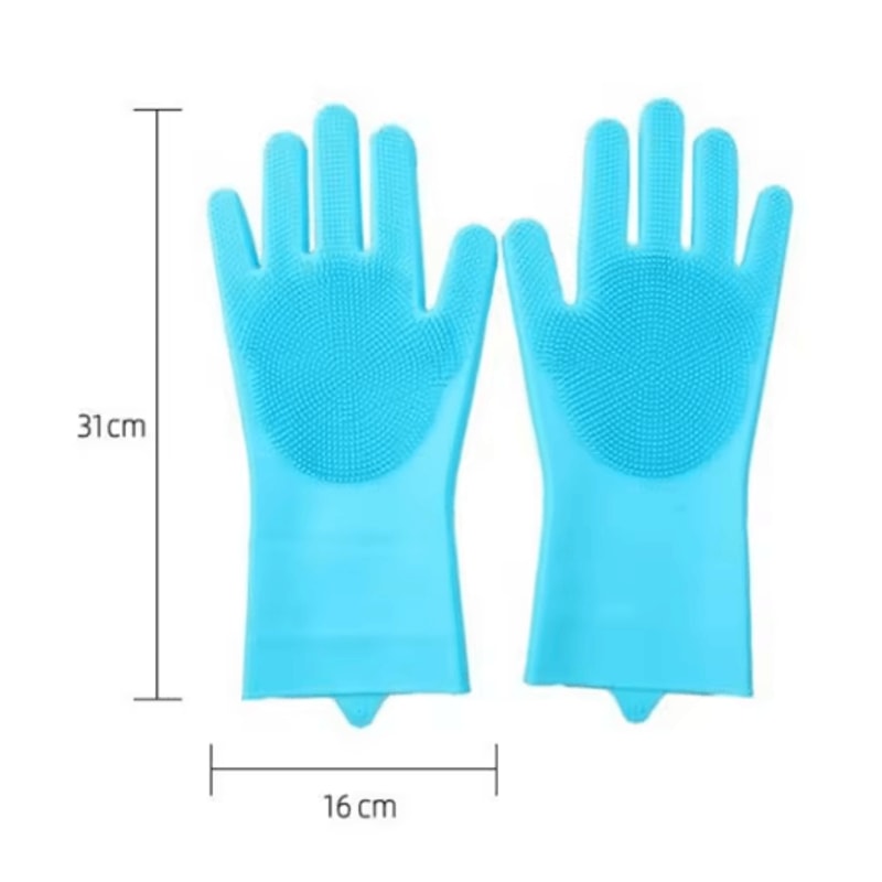 Magic Silicone Pet Bathing Glove Pet Grooming Glove For Bathing Deshedding Gentle Massage 3