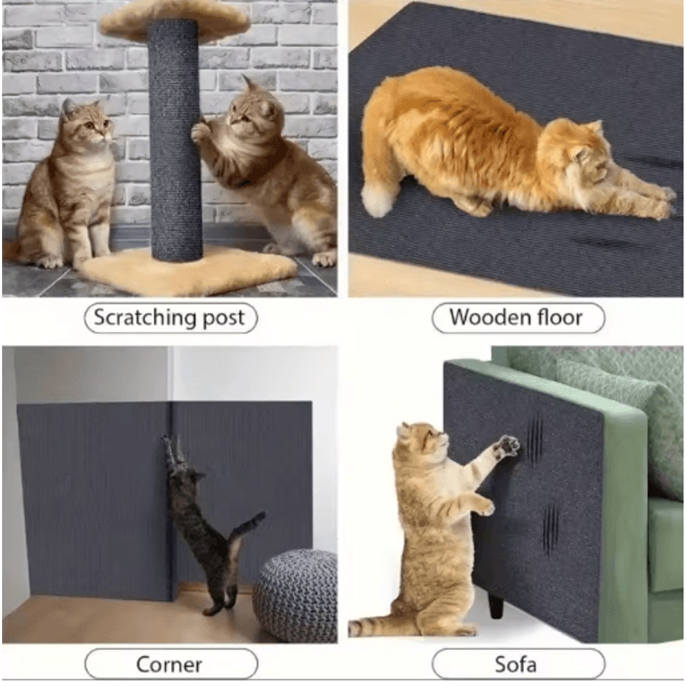 SelfAdhesive Cat Scratching Board Cat Scratching Pad For Furniture Protection DIY Wall Scratching 10