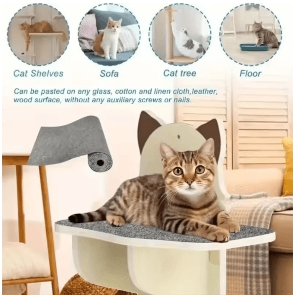 SelfAdhesive Cat Scratching Board Cat Scratching Pad For Furniture Protection DIY Wall Scratching 9
