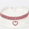 ThreeRow Rhinestone Pet Collar Rhinestone Pet Collar For Cats Dogs With Elegant Heart Charm Design 1