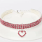 ThreeRow Rhinestone Pet Collar Rhinestone Pet Collar For Cats Dogs With Elegant Heart Charm Design 1