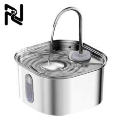 stainless steel automatic pet water fountain cat water fountain with ultra quiet usb pump & fresh water filtration