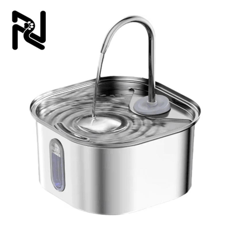 Stainless Steel Automatic Pet Water Fountain Cat Water Fountain With Ultra Quiet USB Pump Fresh Wa 0