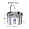 Stainless Steel Automatic Pet Water Fountain Cat Water Fountain With Ultra Quiet USB Pump Fresh Wa 5