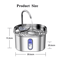 Stainless Steel Automatic Pet Water Fountain Cat Water Fountain With Ultra Quiet USB Pump Fresh Wa 5