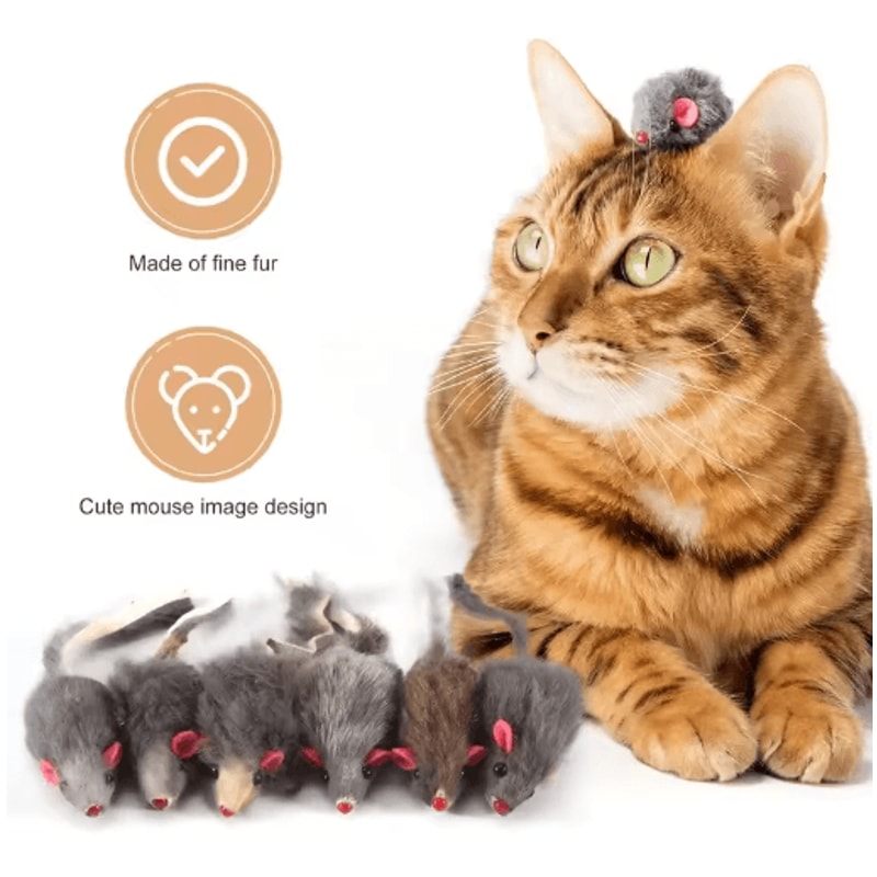 Plush Mouse Cat Toy 10Pack Cat Toys For Hunting Chasing Interactive Play 4