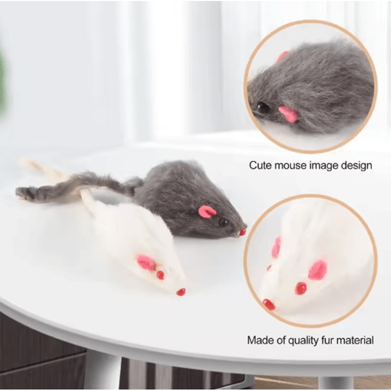 Plush Mouse Cat Toy 10Pack Cat Toys For Hunting Chasing Interactive Play 5