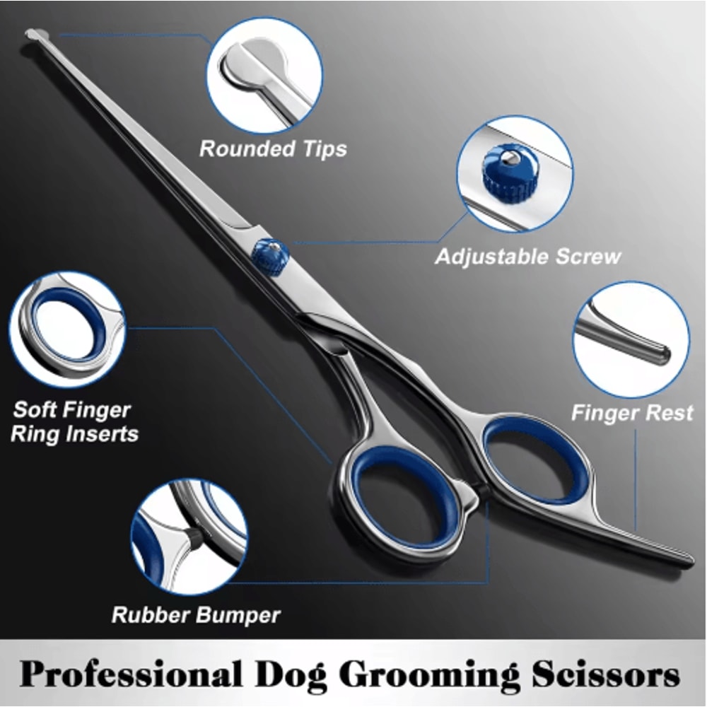 Professional 4in1 Pet Grooming Scissors Set Pet Grooming Scissors Kit For Cats Dogs 4