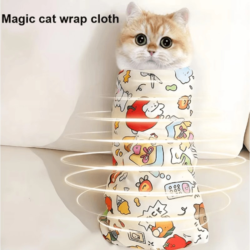 Cat Swaddle Wrap Restraint Blanket Cat Grooming Wrap For Safe Medication Nail Trimming StressFree 8