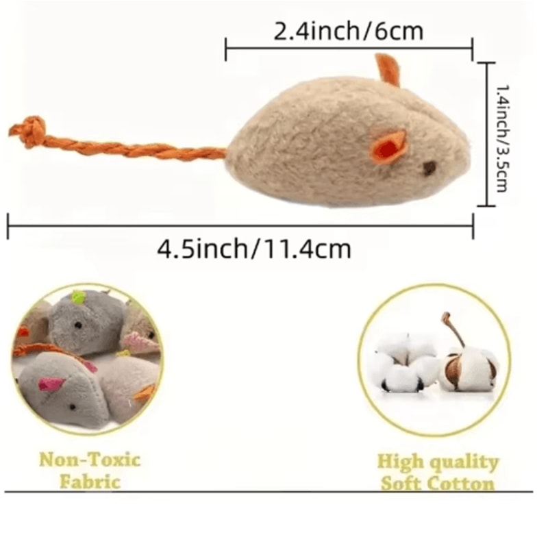 Interactive Plush Rat Cat Toy Cat Toy Mouse For Hunting Chasing Indoor Play 5