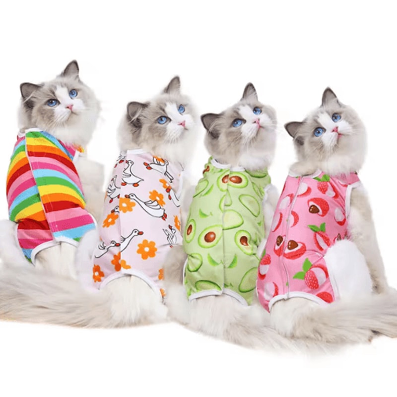 Breathable Cat Recovery Suit Cat Recovery Suit For PostSurgery Protection Comfortable Healing 0