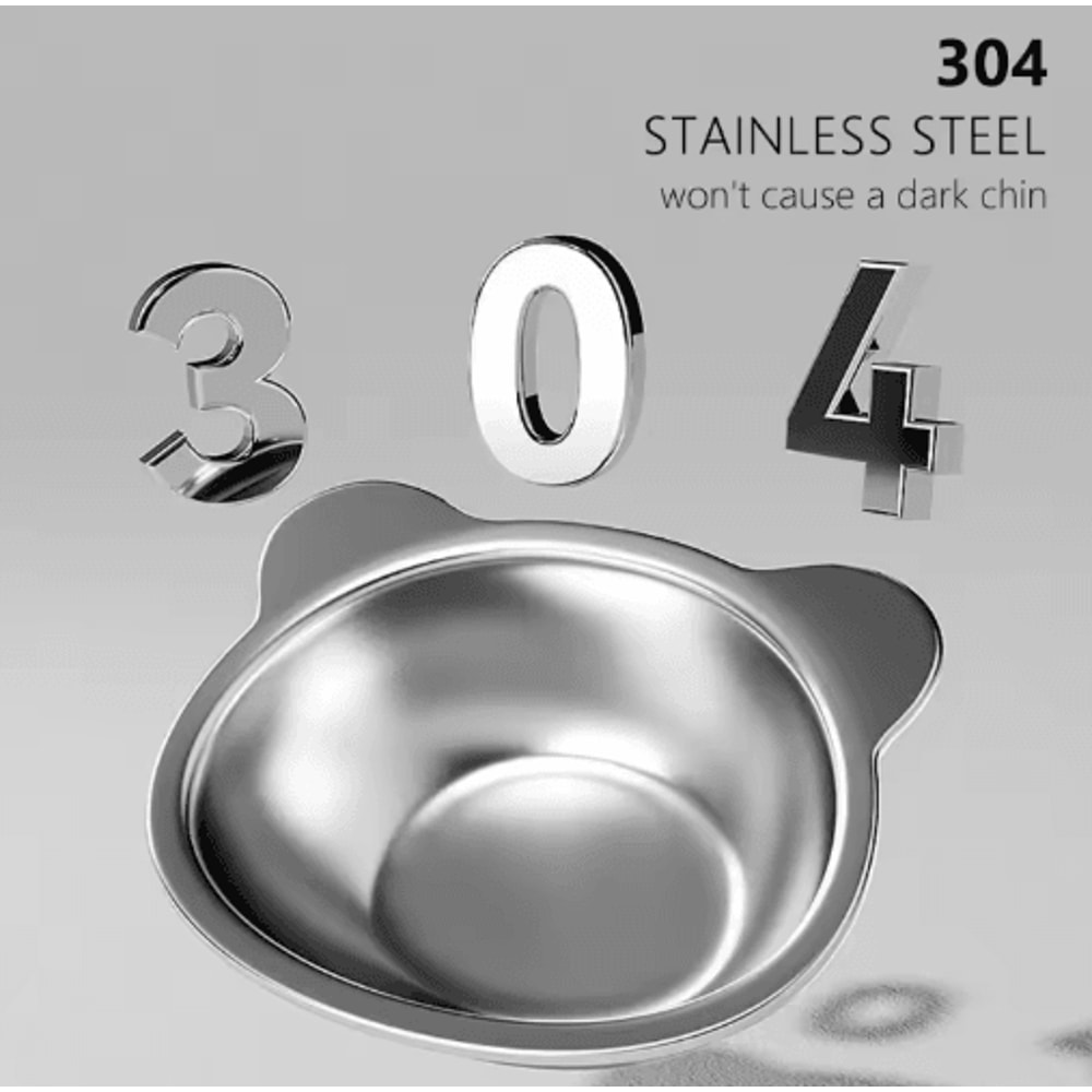 Elevated Stainless Steel Cat Bowl Raised Cat Bowl With 15 Tilted Design For Healthier Feeding 3