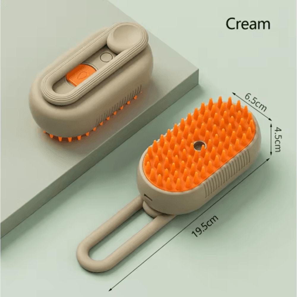 3in1 Rechargeable Steam Pet Grooming Brush Pet Grooming Brush With Spray Massage Deshedding Techno 0