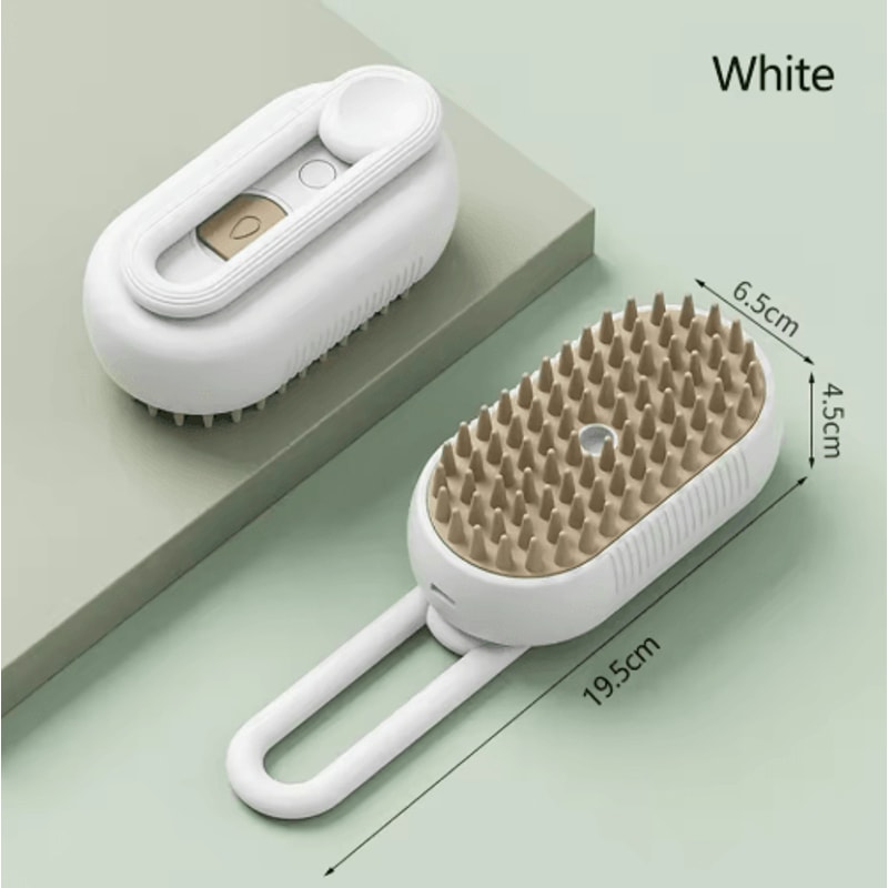 3in1 Rechargeable Steam Pet Grooming Brush Pet Grooming Brush With Spray Massage Deshedding Techno 1