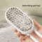 3in1 Rechargeable Steam Pet Grooming Brush Pet Grooming Brush With Spray Massage Deshedding Techno 3