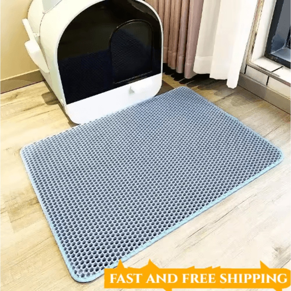 DoubleLayer Waterproof Cat Litter Mat Cat Litter Mat With NonSlip Design For Cleaner Floors 2